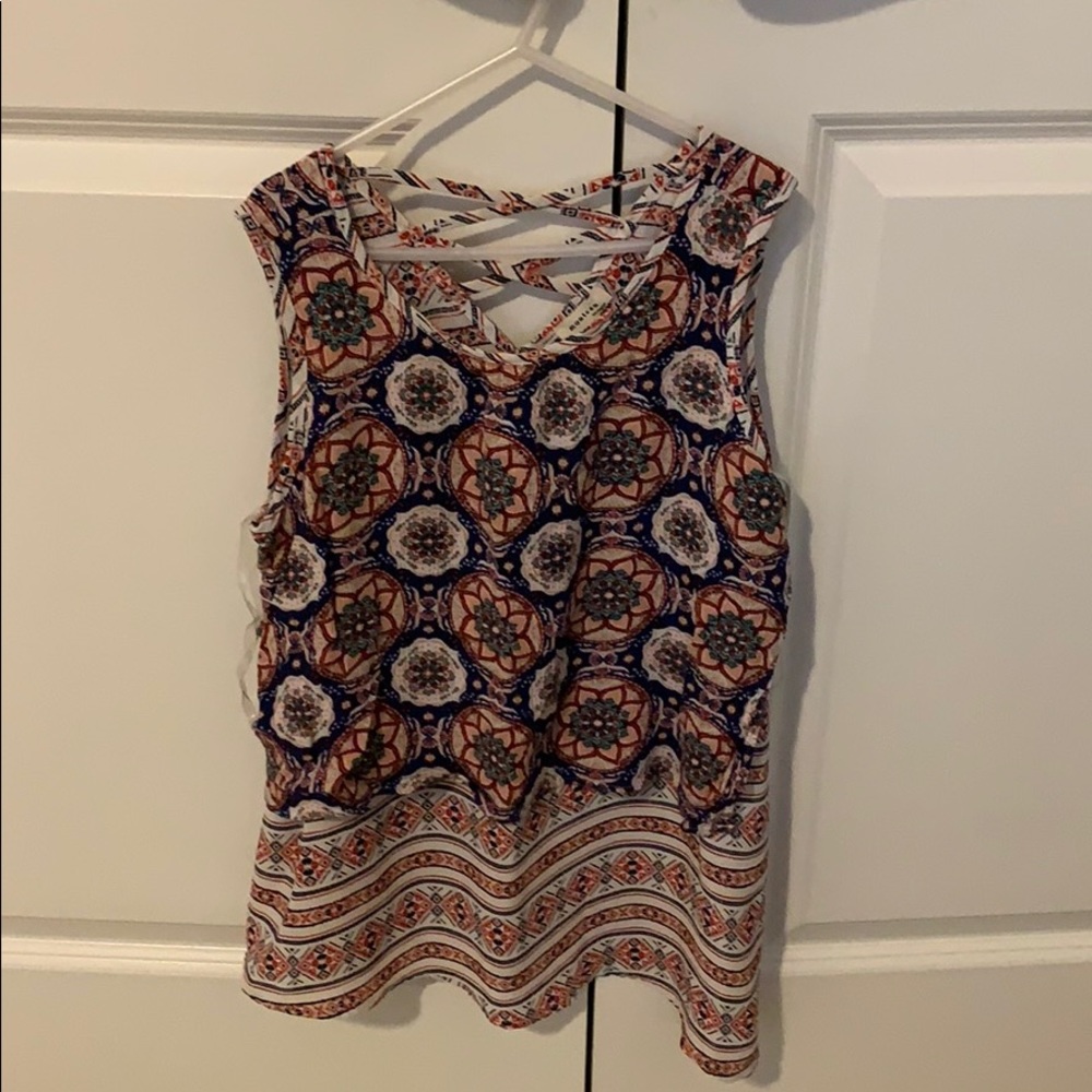 girls patterned layered tank top from macy’s